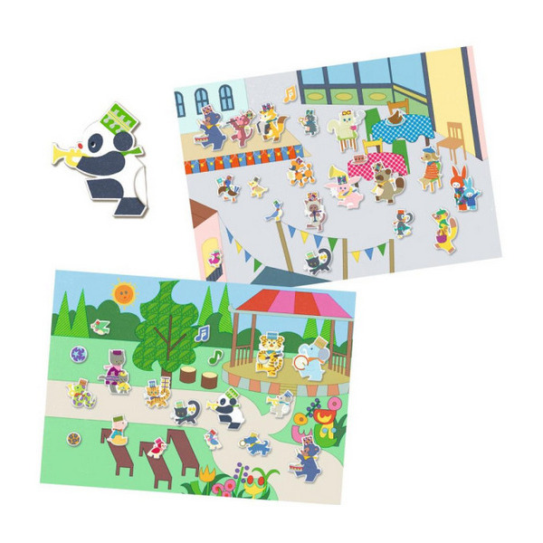 ORKIESTRA naklejki wielokrotnego użytku Djeco 3+