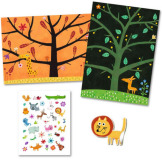 NA DRZEWIE naklejki wielokrotnego użytku Djeco 3+