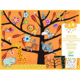 NA DRZEWIE naklejki wielokrotnego użytku Djeco 3+