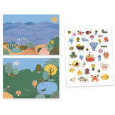 WAKACJE naklejki wielokrotnego użytku Djeco 3+