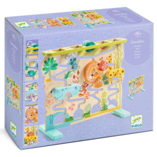 WODOSPAD drewniana zjeżdżalnia zabawka wczesnorozwojowa Djeco 18m+