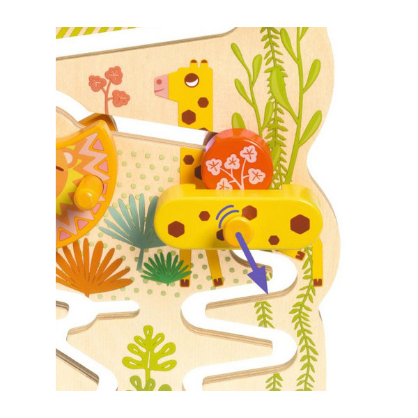 WODOSPAD drewniana zjeżdżalnia zabawka wczesnorozwojowa Djeco 18m+