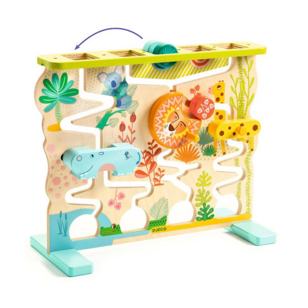 WODOSPAD drewniana zjeżdżalnia zabawka wczesnorozwojowa Djeco 18m+