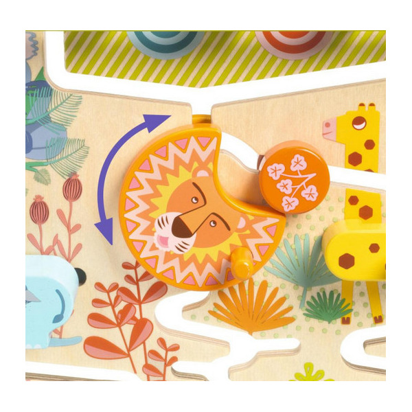 WODOSPAD drewniana zjeżdżalnia zabawka wczesnorozwojowa Djeco 18m+