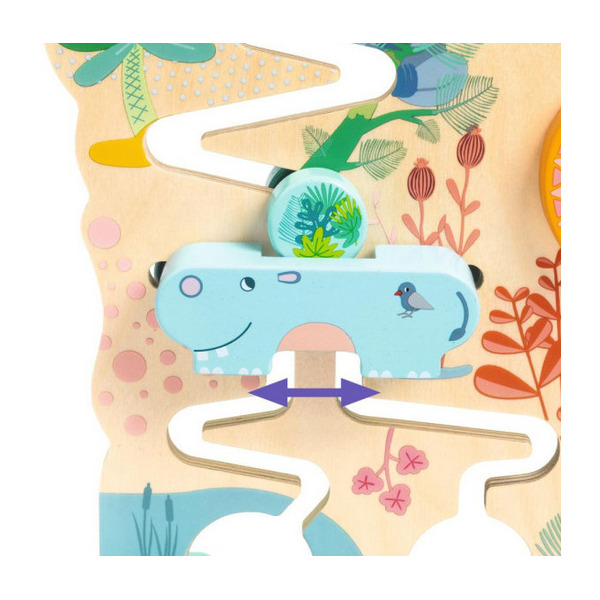 WODOSPAD drewniana zjeżdżalnia zabawka wczesnorozwojowa Djeco 18m+