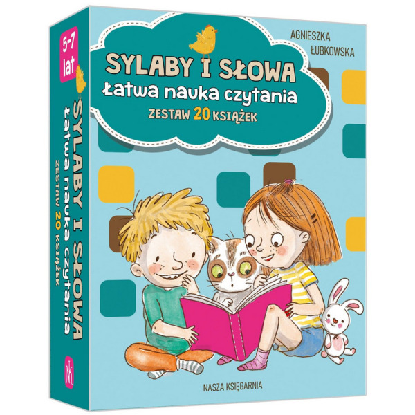 SYLABY I SŁOWA. Łatwa nauka czytania Pakiet książeczek Agnieszka Łubkowska Nasza Księgarnia 3+