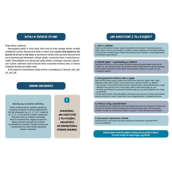 SYLABY I SŁOWA. Łatwa nauka czytania Pakiet książeczek Agnieszka Łubkowska Nasza Księgarnia 3+