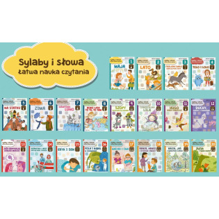 SYLABY I SŁOWA. Łatwa nauka czytania Pakiet książeczek Agnieszka Łubkowska Nasza Księgarnia 3+