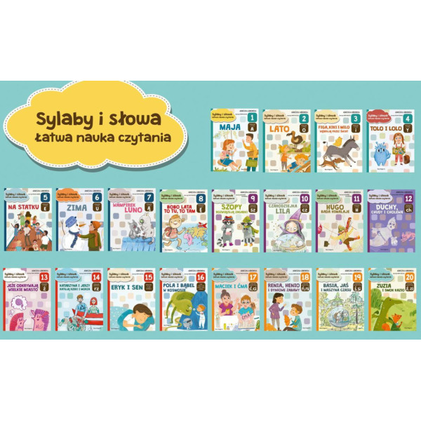 SYLABY I SŁOWA. Łatwa nauka czytania Pakiet książeczek Agnieszka Łubkowska Nasza Księgarnia 3+