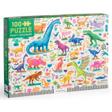 POTĘŻNE DINOZAURY tekturowe puzzle 100 el. Mudpuppy 5+