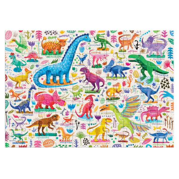 POTĘŻNE DINOZAURY tekturowe puzzle 100 el. Mudpuppy 5+