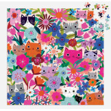 KWITNĄCE KOTKI tekturowe puzzle rodzinne 500 el. Mudpuppy 8+