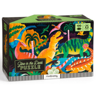 PARK DINOZAURÓW puzzle świecące w ciemności 100 el. Mudpuppy 5+