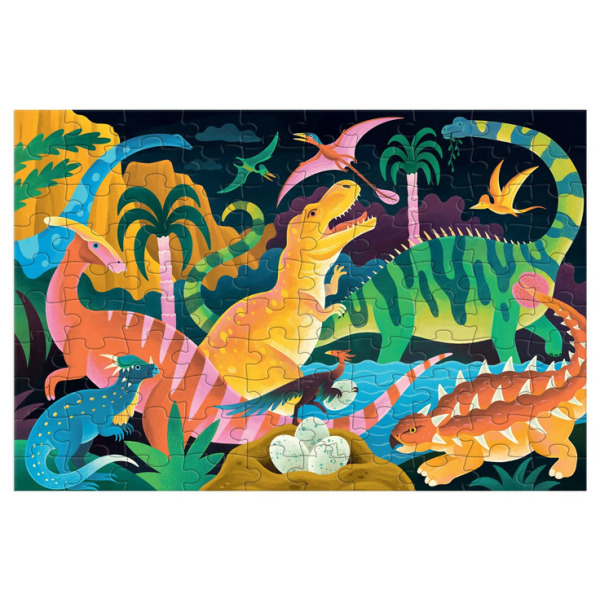 PARK DINOZAURÓW puzzle świecące w ciemności 100 el. Mudpuppy 5+