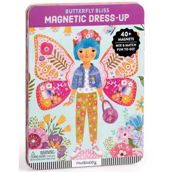 RADOSNE MOTYLE magnetyczne postacie układanka ubieranka 40 el. Mudpuppy 4+
