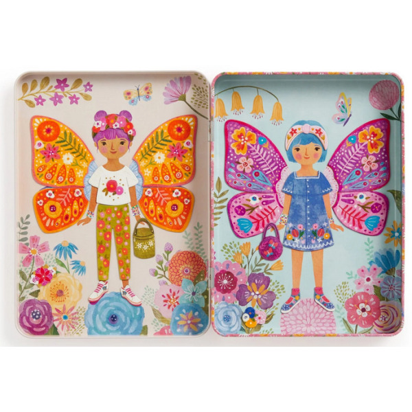 RADOSNE MOTYLE magnetyczne postacie układanka ubieranka 40 el. Mudpuppy 4+