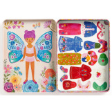 RADOSNE MOTYLE magnetyczne postacie układanka ubieranka 40 el. Mudpuppy 4+