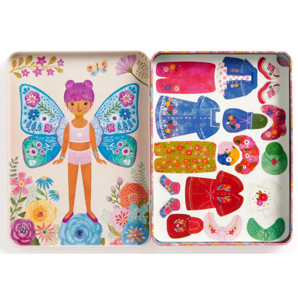 RADOSNE MOTYLE magnetyczne postacie układanka ubieranka 40 el. Mudpuppy 4+