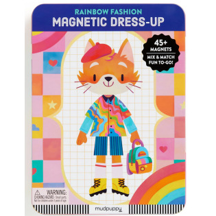 TĘCZOWA MODA magnetyczne postacie układanka ubieranka 45 el. Mudpuppy 4+