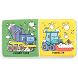 KOPALNIA BĄBELKÓW magiczna książeczka do kąpieli Maszyny wywrotka Mudpuppy 0+