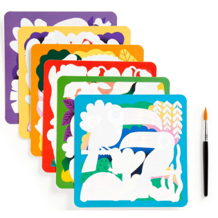 LAS DESZCZOWY kolorowanka wodna wielorazowa Magia kolorów Mudpuppy 2+