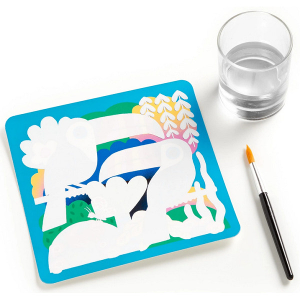 LAS DESZCZOWY kolorowanka wodna wielorazowa Magia kolorów Mudpuppy 2+