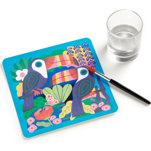 LAS DESZCZOWY kolorowanka wodna wielorazowa Magia kolorów Mudpuppy 2+