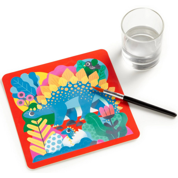 POTĘŻNE DINOZAURY kolorowanka wodna wielorazowa Magia kolorów Mudpuppy 2+