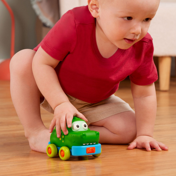 ZWIERZĄTKA gumowe autka z napędem 3 szt. Safari Speedste Battat 1+