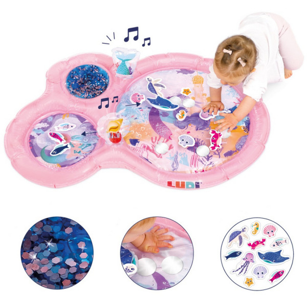 MATA WODNA dla niemowląt wersja maxi z bonusem - różowa LUDI 10m+