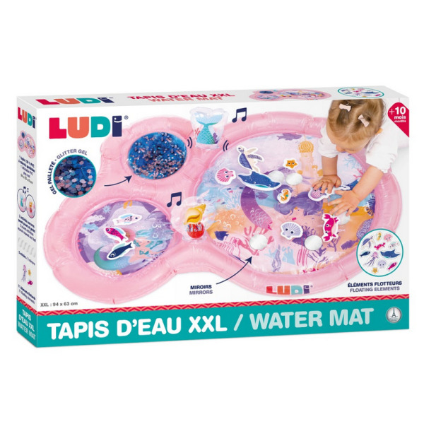 MATA WODNA dla niemowląt wersja maxi z bonusem - różowa LUDI 10m+