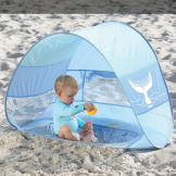 BRODZIK PLAŻOWY Z NAMIOTEM pop-up z ochroną UV50 LUDI 10m+