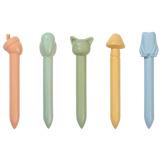 OZDOBNE KREDKI WOSKOWE zestaw 5 kolorów Forest Friends Little Dutch 2+