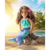 Zestaw ubranek DELUXE stylizacja z OGONEM SYRENKI dla lalki 46 cm Our Generation 3+