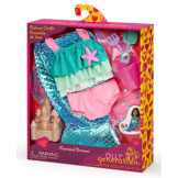 Zestaw ubranek DELUXE stylizacja z OGONEM SYRENKI dla lalki 46 cm Our Generation 3+