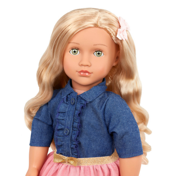 EMILY duża lalka blondynka w okularach i tiulowej spódniczce 46 cm Our Generation 3+