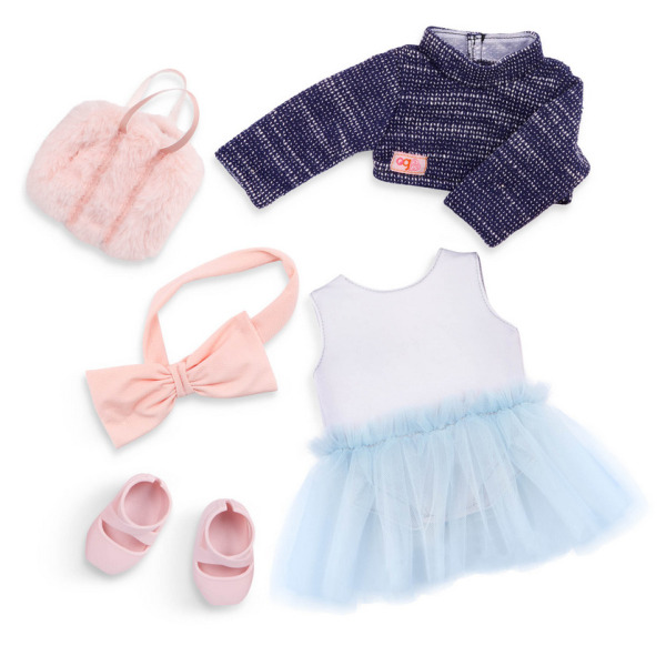 PRIMA duża lalka blondynka BALETNICA z akcesoriami 46 cm Our Generation 3+