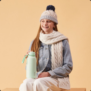 BUTELKA TERMICZNA ze składanym ustnikiem – termos ze stali nierdzewnej 1L Spearmint b.box