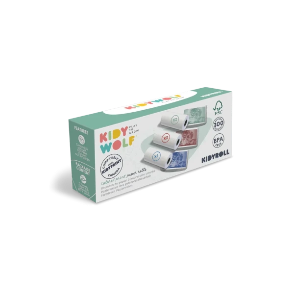 Kidywolf KIDYROLL – kolorowy papier termiczny do aparatu fotograficznego KIDYPRINT