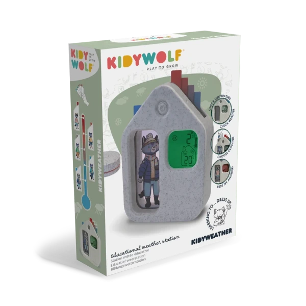 Edukacyjna stacja pogodowa dla dzieci Kidywolf KIDYWEATHER