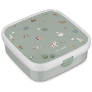 Zielona śniadaniówka z pojemniczkami i widelcem lunchbox BENTO Little Farm Mepal Little Dutch