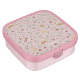SARENKA różowa śniadaniówka z pojemniczkami i widelcem lunchbox BENTO Fairy Garden Mepal Little Dutch