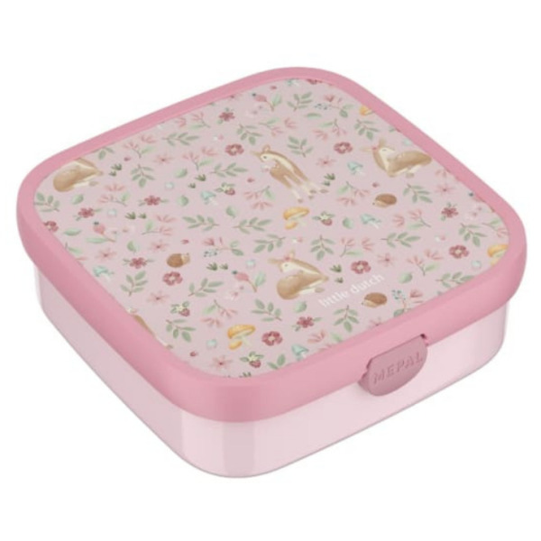 SARENKA różowa śniadaniówka z pojemniczkami i widelcem lunchbox BENTO Fairy Garden Mepal Little Dutch