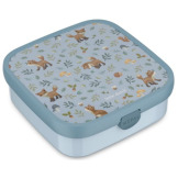 LISEK niebieska śniadaniówka z pojemniczkami i widelcem lunchbox BENTO Forest Friends Mepal Little Dutch