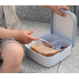 LISEK niebieska śniadaniówka z pojemniczkami i widelcem lunchbox BENTO Forest Friends Mepal Little Dutch