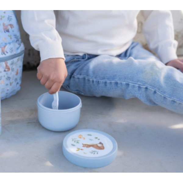 LISEK niebieski pojemnik na przekąski Forest Friends Mepal Little Dutch