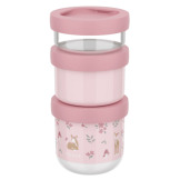 SARENKA różowe pojemniki na przekąski 3 szt. Fairy Garden Mepal Little Dutch