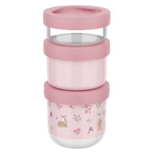 SARENKA różowe pojemniki na przekąski 3 szt. Fairy Garden Mepal Little Dutch