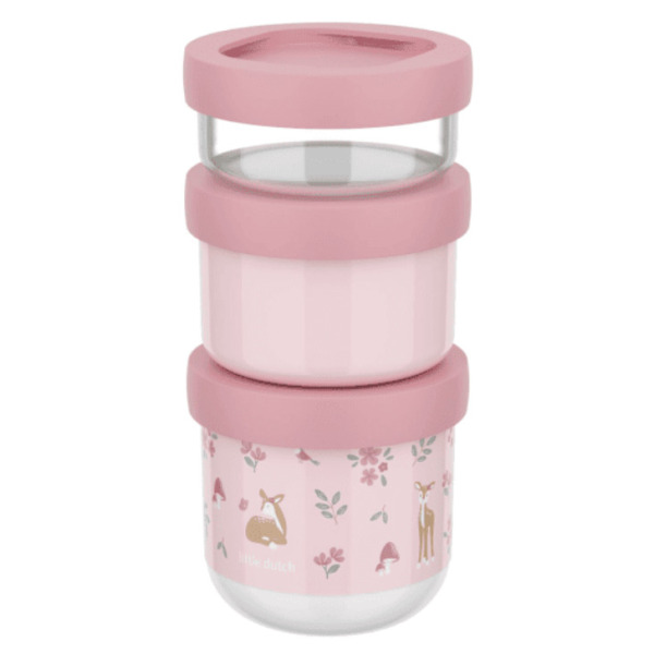 SARENKA różowe pojemniki na przekąski 3 szt. Fairy Garden Mepal Little Dutch