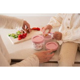 SARENKA różowe pojemniki na przekąski 3 szt. Fairy Garden Mepal Little Dutch